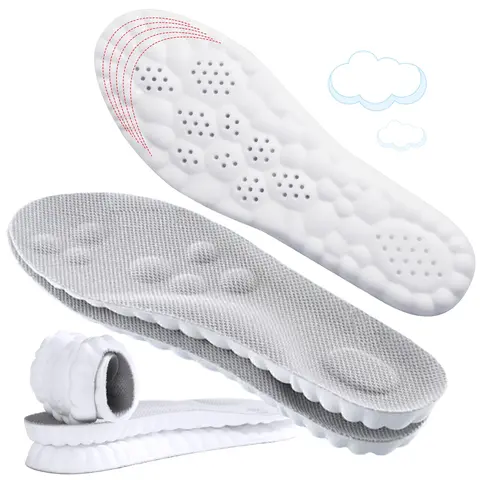 Men's Cuttable 4D Cloud Insoles & Heel Liners - Cushioned Padded, Shock Absorbing, Arch Support, Anti-Fatigue, All-Season Foot Pain Relief, Foot Recovery Solutions for Daily Wear, Cushioned Padded Insole