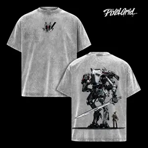 Ronin Titanfall 2 Graphic Tee, Oversized Gaming Graphic Tees, Y2K Vintage Washed, 100% Heavyweight Cotton, Game Merch, Gift For Gamers Fabric Soft Menswear Streetwear