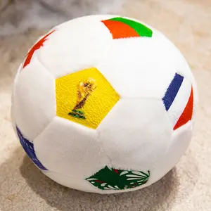 Plush World Cup Football Toy for Pets, Multiple Sizes Soft Round Ball for Dogs, Perfect Gift for Kids Birthday and Festivals