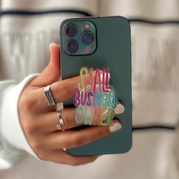 Mandala Phone Grip Stand | Small Business Owner Support | Cute Aesthetic Pop Socket for iPhone Samsung Smartphone