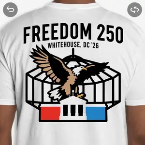 Buzzer breaker T shirt Whitehouse Freedom 250 T-Shirt with Eagle Design and Whitehouse, DC '26 Text