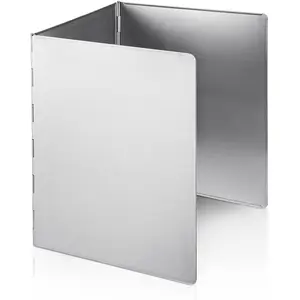 Foldable 3 Sided Stainless Steel Oil Grease Splatter Guard, Anti Splatter Shield Screen for Kitchen Stove Top