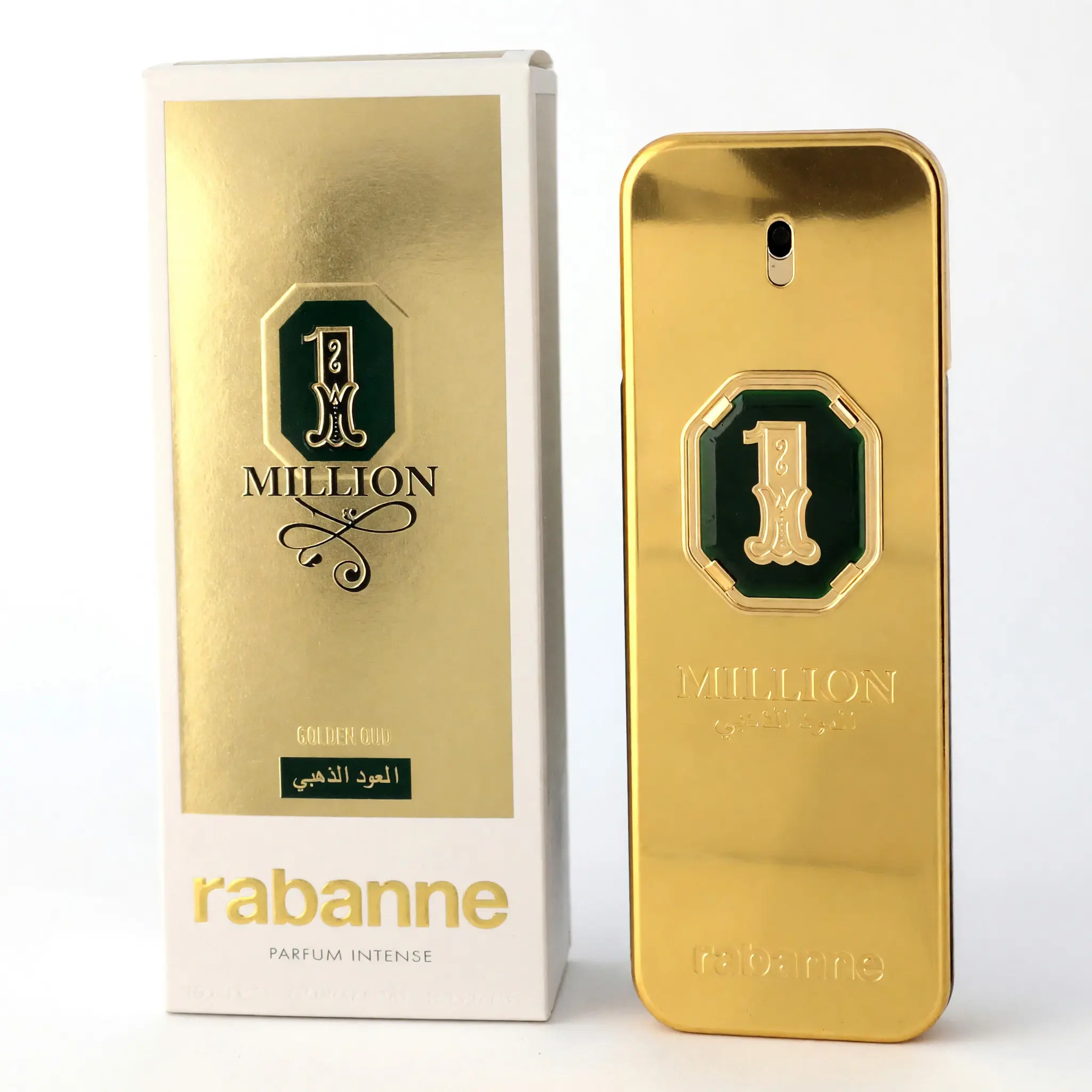 1 Million Golden Oud by Paco Rabanne, 3.4oz Parfum Intense Spray men, Spray Bottle, Male