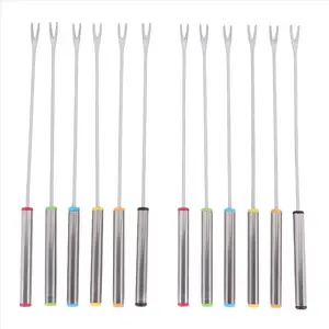 Fondue Cheese Sticks Fondue Set for Maker Swiss Cheese, Stainless Steel Fondue Forks Marshmallow Roasting
