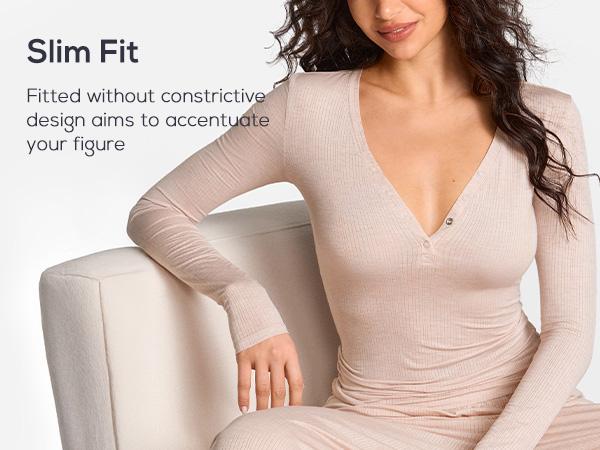SOULVOR Natrelax Modal Ribbed Henley Shirts Long Sleeve SOULVOR Natrelax Modal Ribbed Henley Shirts Long Sleeve