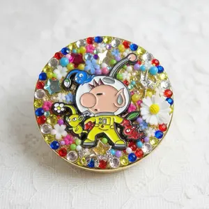 2” Handmade Floral Spaceman Video Game Themed Herbal Tea and Coffee Mill