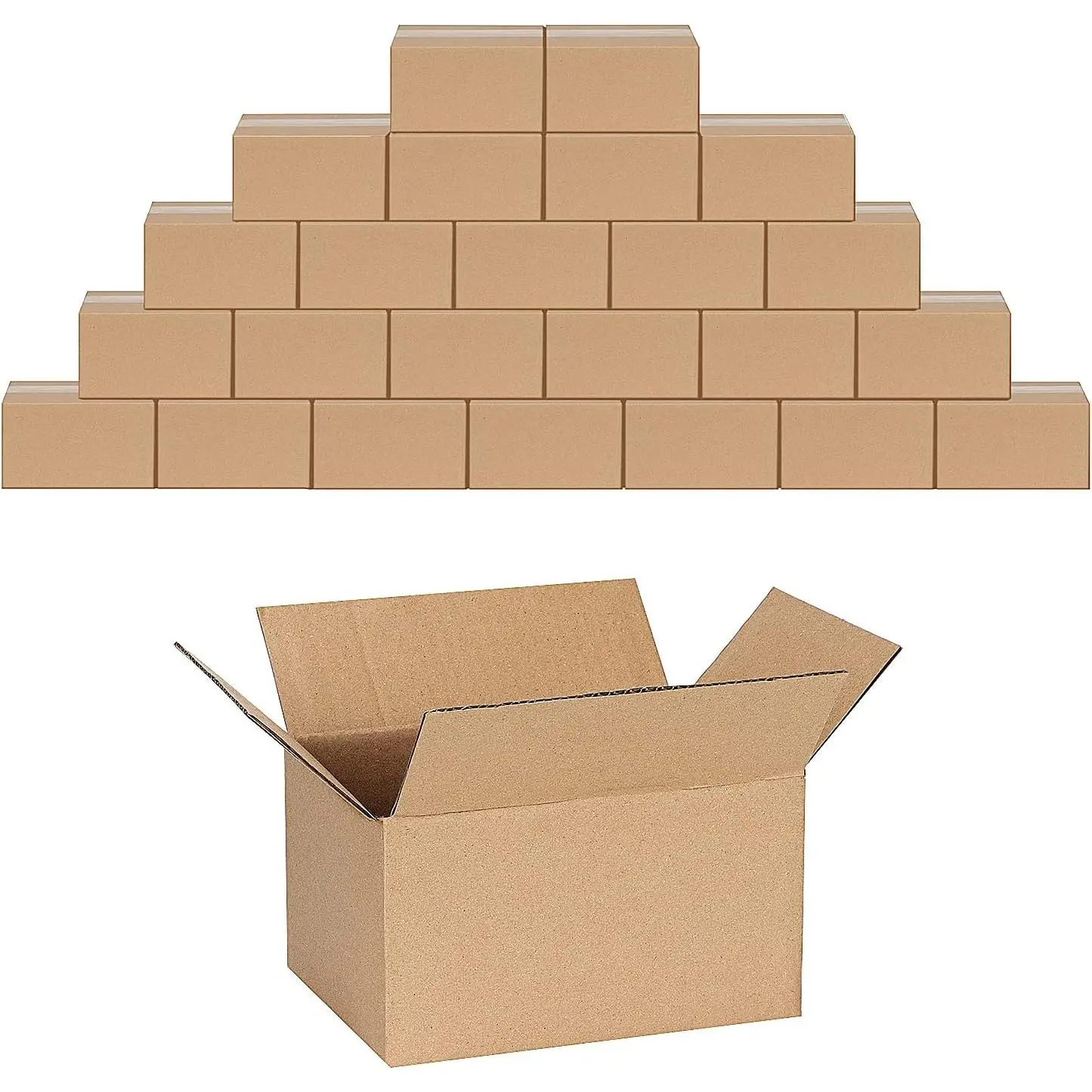 7x5x4 Inches Shipping Boxes Pack of 25, Small Corrugated Cardboard Box for Business Mailing Packaging, Brown