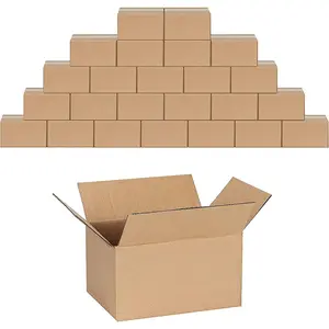 7x5x4 Inches Shipping Boxes Pack of 25, Small Corrugated Cardboard Box for Business Mailing Packaging, Brown