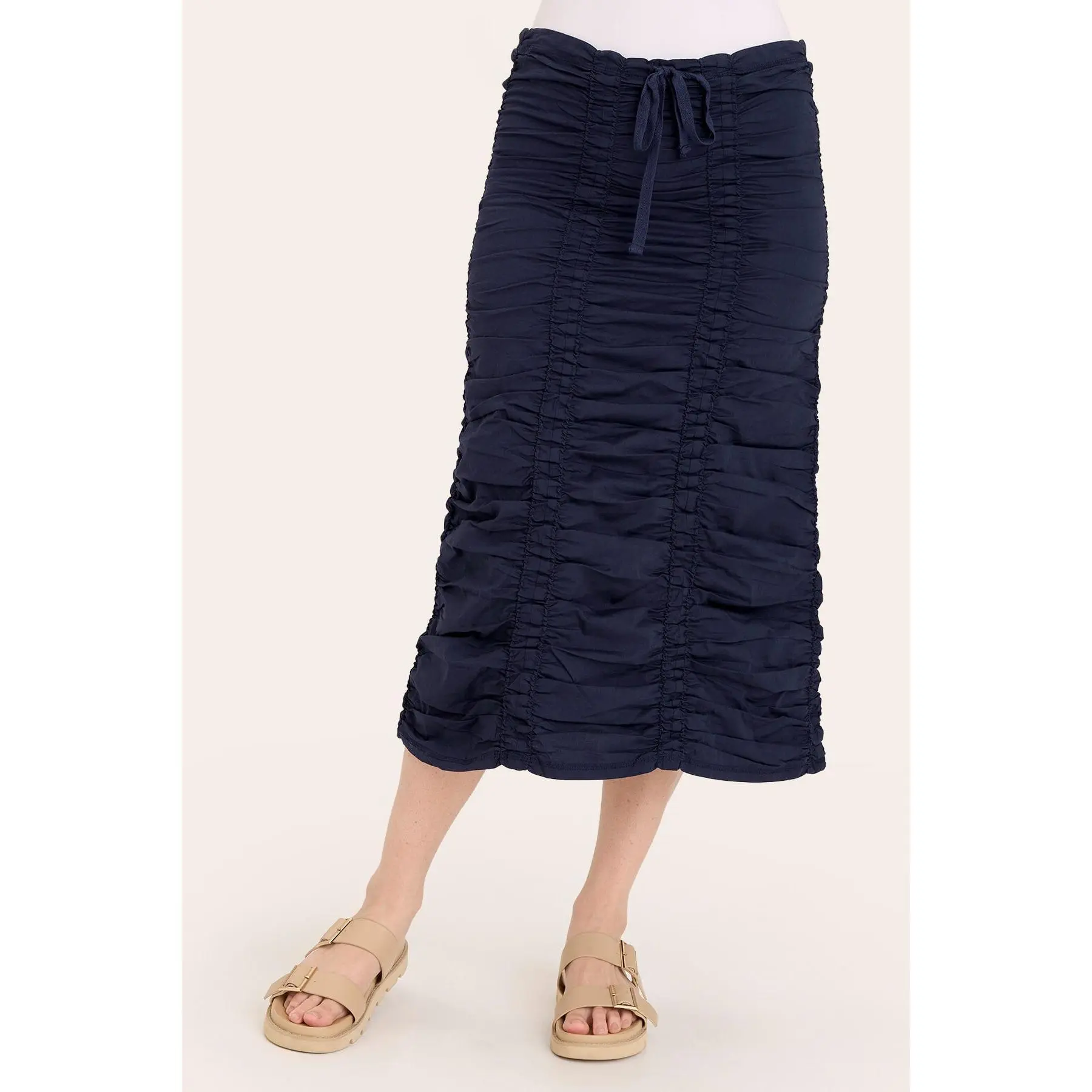 Double Shirred Panel Skirt