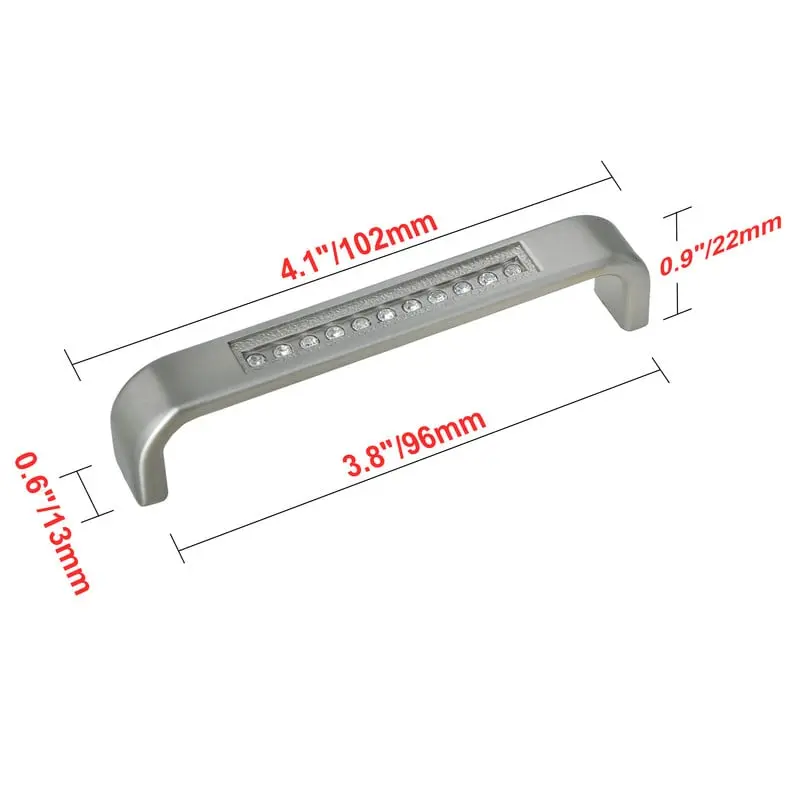 Utopia Alley HW285PLBN021-10 Gleam Pull Handle - Decorative Cabinet Drop Pull Handles for Cabinets and Drawers - Vintage Cabinet Hardware with Hand Finished Brushed Nickel - Metal Drawer Pull Handle, 3.75" Center to Center, 10 Pack