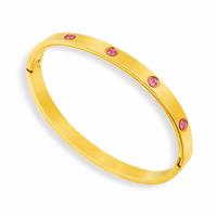 Gold, Pink CZ