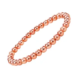 Pure Copper Bracelets for Women,  99.99% Pure Copper as Gifts for Mom Wife,  Copper Jewelry Elastic Beads Bracelets