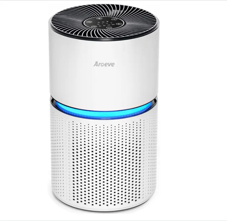 Air Purifiers for Home Large Room Coverage Up to 1095 Sq.Ft Air Cleaner Impressive Filtration Remove Dust, Pet Dander for Office, Bedroom, MK03- White