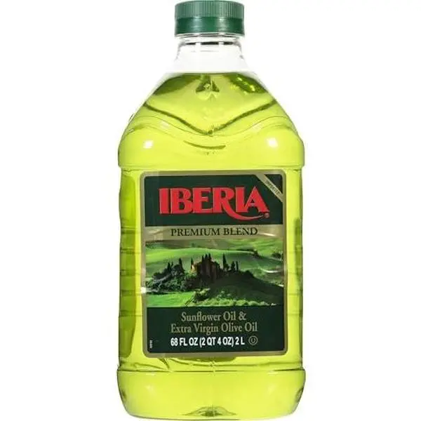 Iberia Premium Blend, Sunflower Oil & Extra Virgin Olive Oil, High Heat Frying, 68 Fl Oz