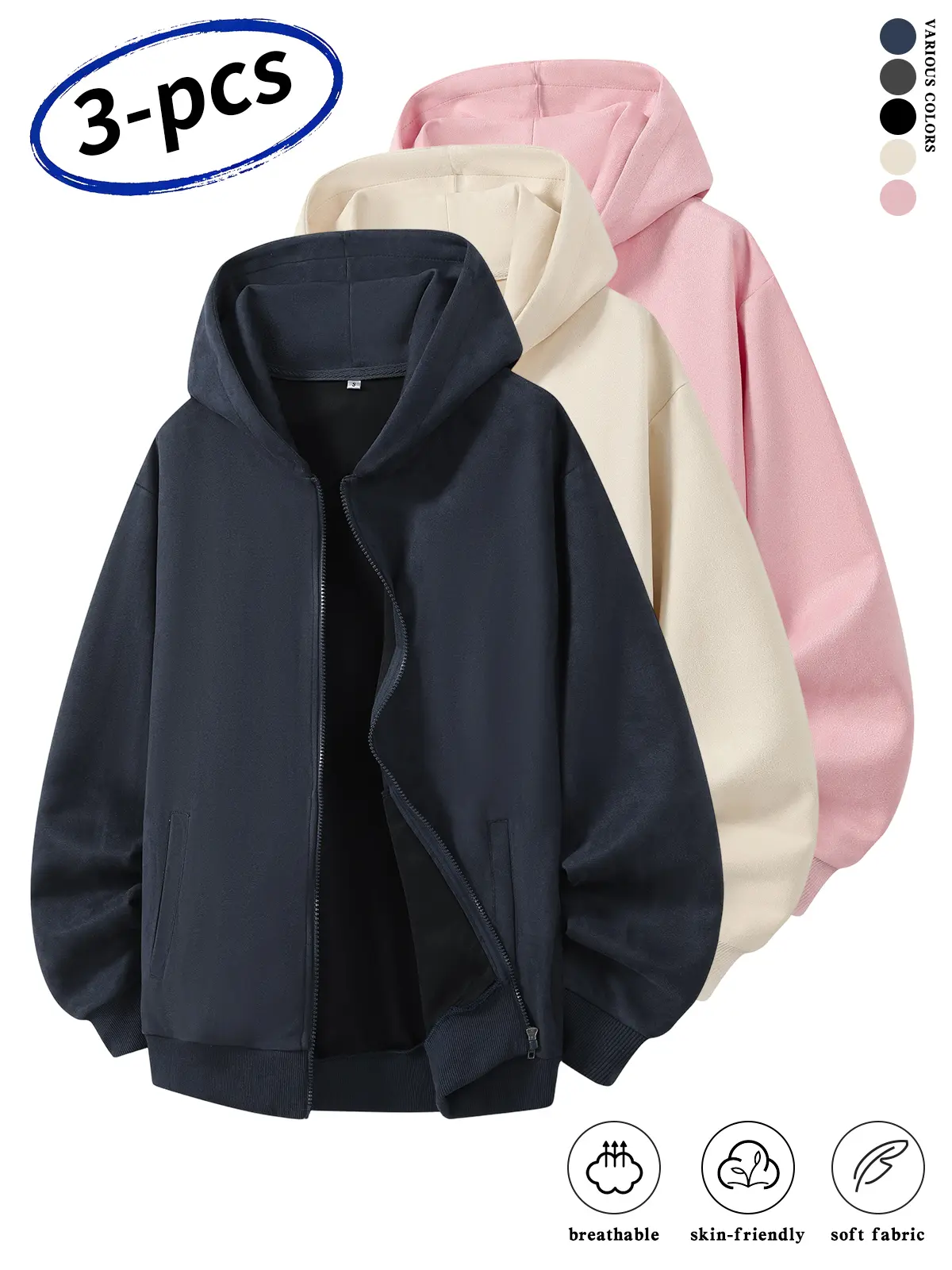 Men’s hoodies, men’s hooded outerwear, micro suede zip-up hoodie, men’s zip hoodies, suede-style jackets, solid-color hoodie, men’s clothing, ribbed cuffs, comfortable fashion, athletic sweatshirt, streetwear, going-out outfit, men’s everyday wear, fall c
