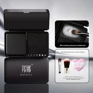 2 in 1 Makeup Brush Cleaner Box with Soap, Quick Drying Cleaning Tool for Lazy Users, Makeup Storage and Cleaning Solution