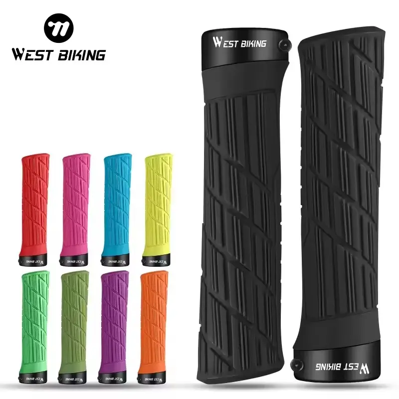 WEST BIKING New Abs Plastic Bike Handlebar Grips, Durable & Stylish Design, Easy Installation, Perfect for Mountain & Road Bikes