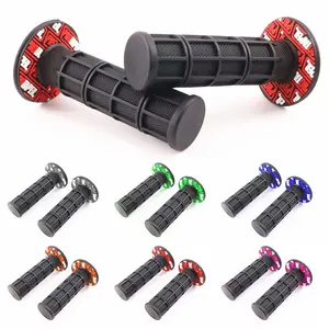 2PCS Universal Motorcycle Handlebar Grips - Non-Slip Rubber, Ergonomic Anti-Vibration Comfort Throttle Grips for Dirt Bikes & Sportbikes