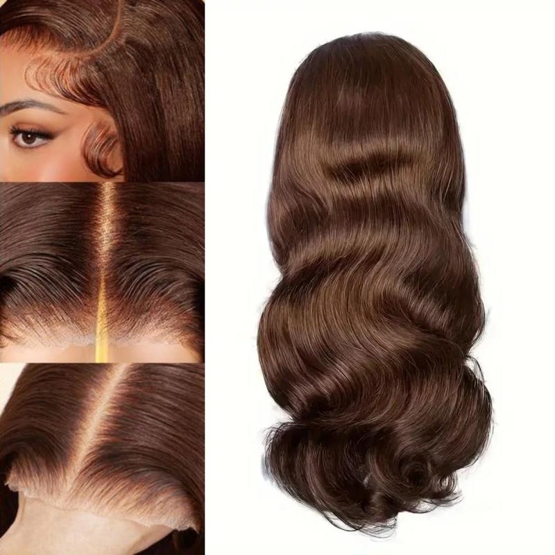 Body Wave Chocolate Brown 13x6 Lace Front Wigs Human Hair Pre Plucked Brazilian Brown Virgin Hair Glueless 13x4 HD Frontal Wig Colored Human Hair Wigs For Women