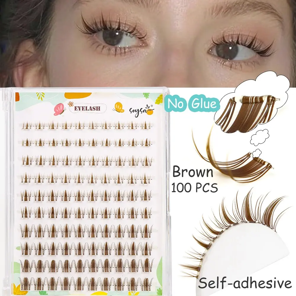 Barbie Cos False Lashes, 100 Pcs Glue-Free, Natural & Playful, Small Wild Rabbit Style, Essential for DIY Makeup