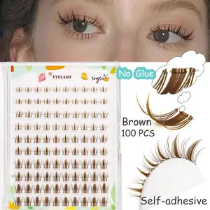 Barbie Cos False Lashes, 100 Pcs Glue-Free, Natural & Playful, Small Wild Rabbit Style, Essential for DIY Makeup