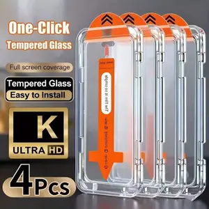 4-Pack HD Clear Tempered Glass Protective Screen Protector for iPhone 17promax/16promax/15promax, Full Coverage Anti-Scratch Film, Easy Install, Accessories