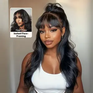 UNice Pre-Everything Fluffy Natural Loose Wave Wig with Curtain Bangs Glueless 13x4/7x5 HD Lace Human Hair Wigs Friendly for Beginners #TikTokShopStockUp