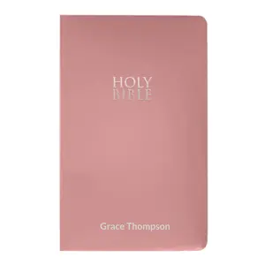 Custom NIV Pink Standard Size Personalized Holy Bible Small Print - tiktok