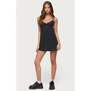 Edikted Women's Reigna Lace Polka Dot Mini Dress