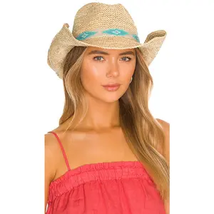 Nikki Beach Blue Jaye Hat in Natural