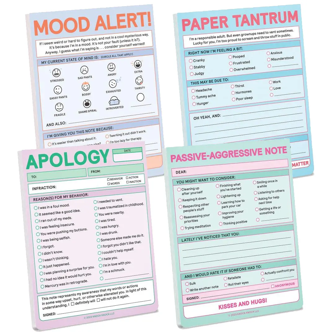 Hilarious Nifty Note Pad (pastel)