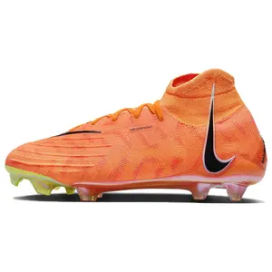 Nike Phantom Luna Elite Round Lace FG Cleats for Natural Grass Football Shoes Unisex Orange Trending Shoes, House White Official Shoes to Get / Maison Mihara