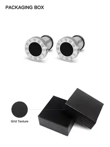 Roman Numeral Round Earrings Set, Unisex Trendy Hip-Hop Fashion Jewelry, Perfect Gift for All Occasions, Casual Style, Copper Material