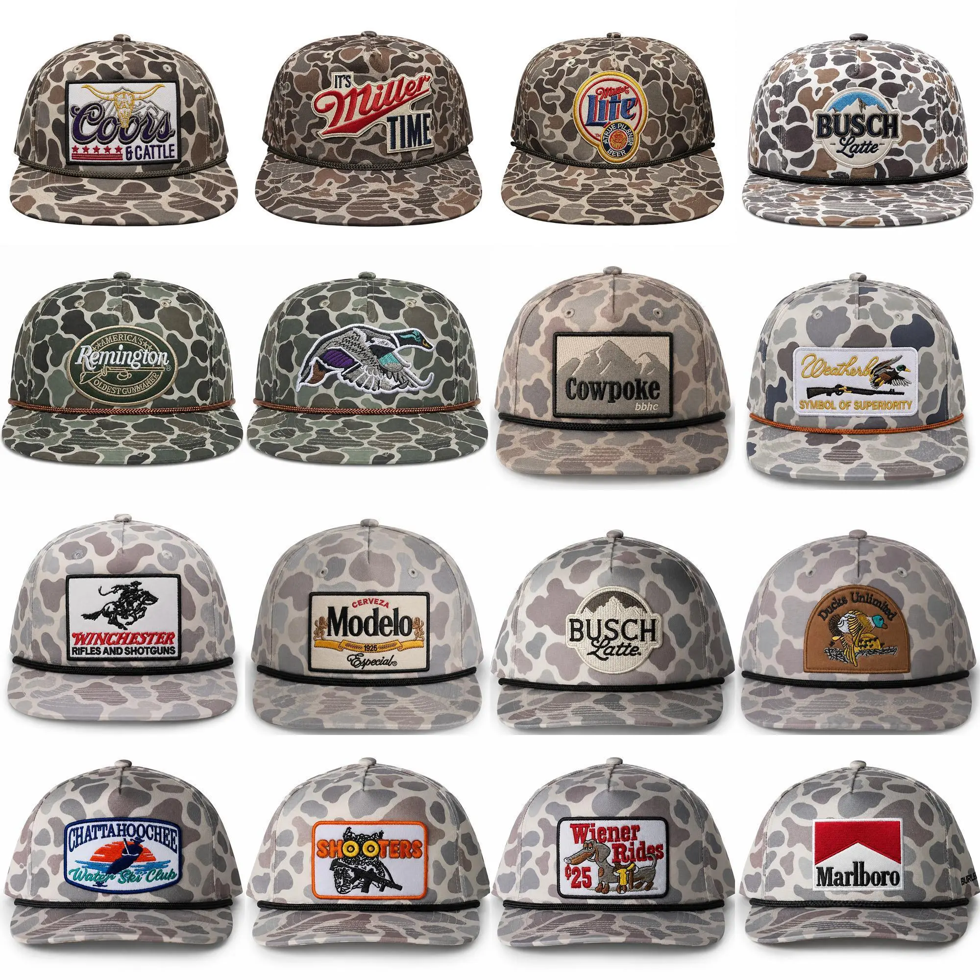 Full Limited Camo Trucker Hats Collection (30 Styles) | Premium Hunting Camo Mesh Snapback Hats | Deer, Duck, Outdoor, Western Cowboy, Fishing & Country Trucker Caps for Men