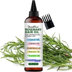 Rosemary Hair Oil, Scalp Growth Oil, For Thicker & Fuller-Looking Hair, Strong Roots, Contains Biotin & Vitamin E, Made with Pure Rosemary, Castor, Jojoba Oils