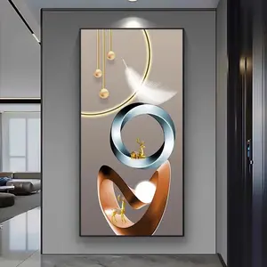 Abstract Deer Canvas Wall Decor Frameless