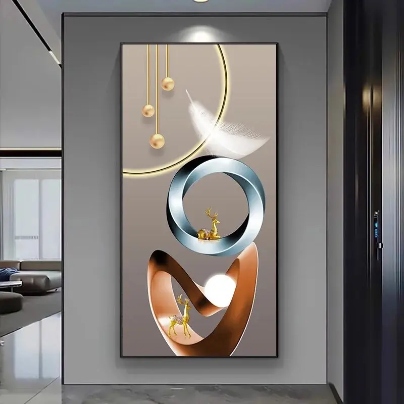 Abstract Deer Canvas Wall Decor Frameless Abstract Deer Canvas Wall Decor Frameless