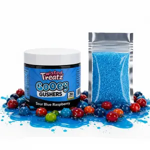 Gooey Gushers in Sour Oozie Liquid – Sour Blue Raspberry Gooey Gushers
