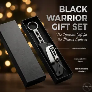 Black Warrior Lightweight Kitchen Knives Gift Box Set - Steak-Prep Design, Ideal for Hiking, Camping and Daily Home Use
