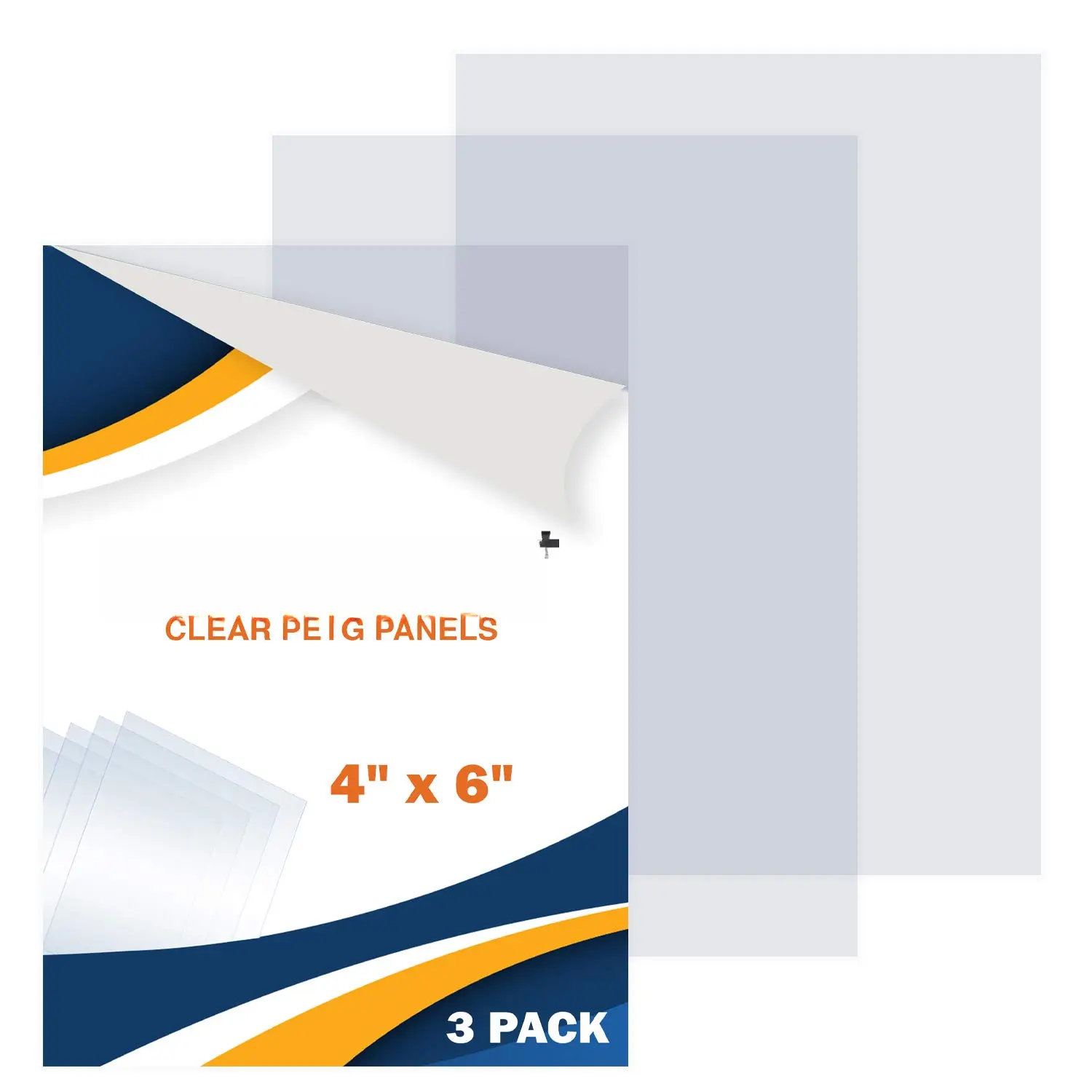 3 Pack of 4x6 Inch Plexiglass Sheet with Protective Film, 0.04" Thick PETG Panels, Clear  Plastic Sheet for Picture Frame, Invitations, Cricut