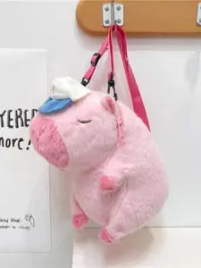 Cute Capybara Plush Backpack, Fashion Crossbody Bag, Adjustable Crossbody Bag, Multifunctional Storage Pouch, Travel School Use, Perfect Gift for Family Friends, Cross Body Bags