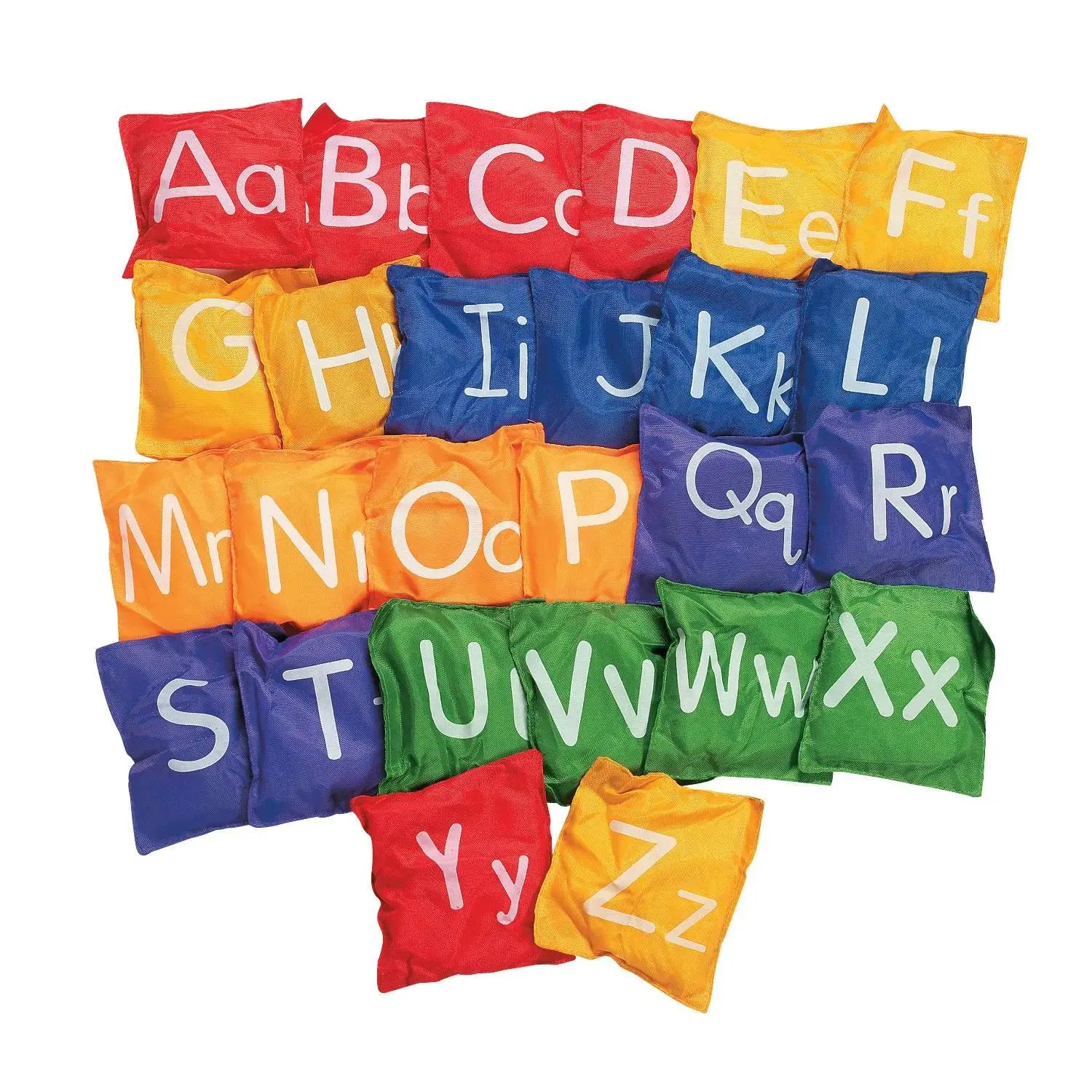 5" Bright Colors Awesome Alphabet Nylon Bean Bags - 26 Pc.
