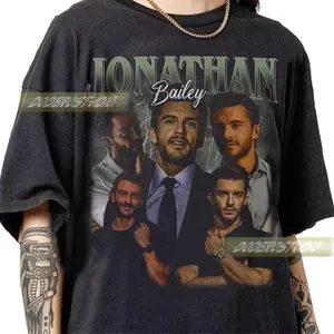 [Sale Up To 50%] Limited Jonathan Bailey Vintage Shirt, Jonathan Bailey Gifts for Woman and Man, Jonathan Bailey Movie Gifts, Jonathan Bailey 90s Bootleg Tee