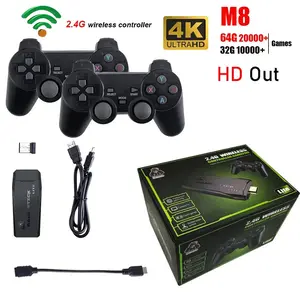 Video Game Console 2.4G Double Wireless Controller Game Stick 4K 20000 Games 64