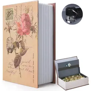 Decorative Book Safe Box with Combination Lock,  Faux Book  Safe for Decoration,  Diversion Book Safe Storage Box for  Office Cafe Bookshelf 9.5"6"2.2"