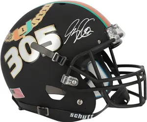 Greg Olsen Miami Hurricanes Autographed Schutt Sports Turnover Chain Tradition Alternate Replica Helmet - Fanatics Authentic Certified