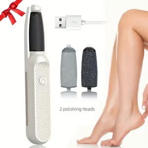 Electric Foot Scrubber, Home-use Type-C Rechargeable Foot File Tool, Foot Callus Remover with Three Speed Settings and Multiple Discs for Easy Dead Skin Removal, Corn and Callus Care, Detachable and Washable Discs, Perfect Gift for Occasions
