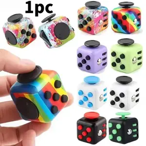 Portable Mini Finger Toy, Multi-Face Stress Relief Cube, Classic Button Feel, Quiet Pocket Size, Ideal Office Home Travel Gift, Stress Relief Gadgets