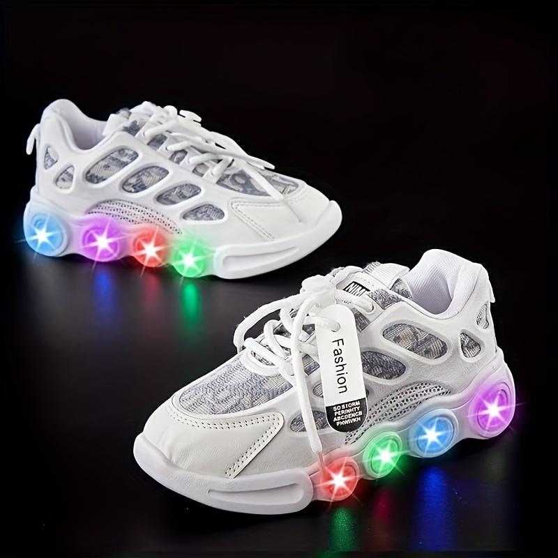 Led Children's Shoes, Shining at Night, Stylish and Eye-Catching, All-Season Breathable Non-Slip Running Shoes