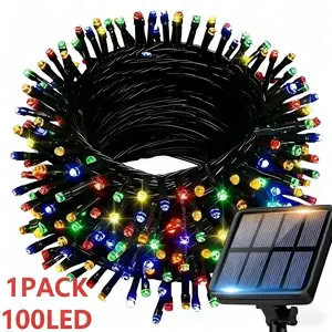 Solar String Lights, Solar Firefly String, LED Christmas Lights with 8 Modes, Ip65 Waterproof Outdoor Decorative Lights Garden Yard Wedding Birthday Party Decorations